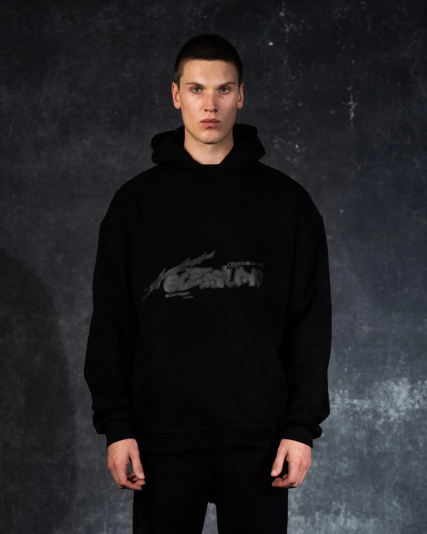Ere Studios Midnight Trackie Hoodie Schwarz