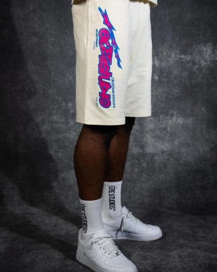 Ere Studios Midnight Trackie Shorts Creme