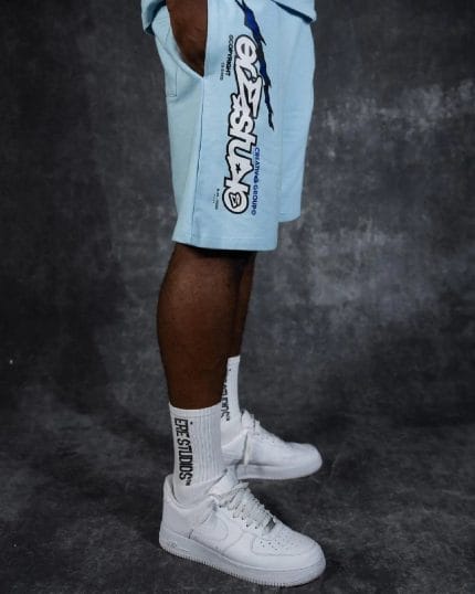 Ere Studios Midnight Trackie Shorts Himmelblau